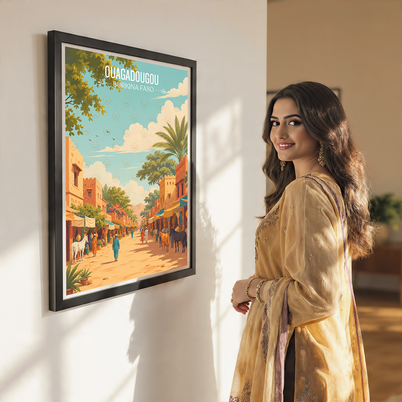 Ouagadougou - Burkina Faso - Travel Wall Poster Print Home Deco - Travel Art Poster Print