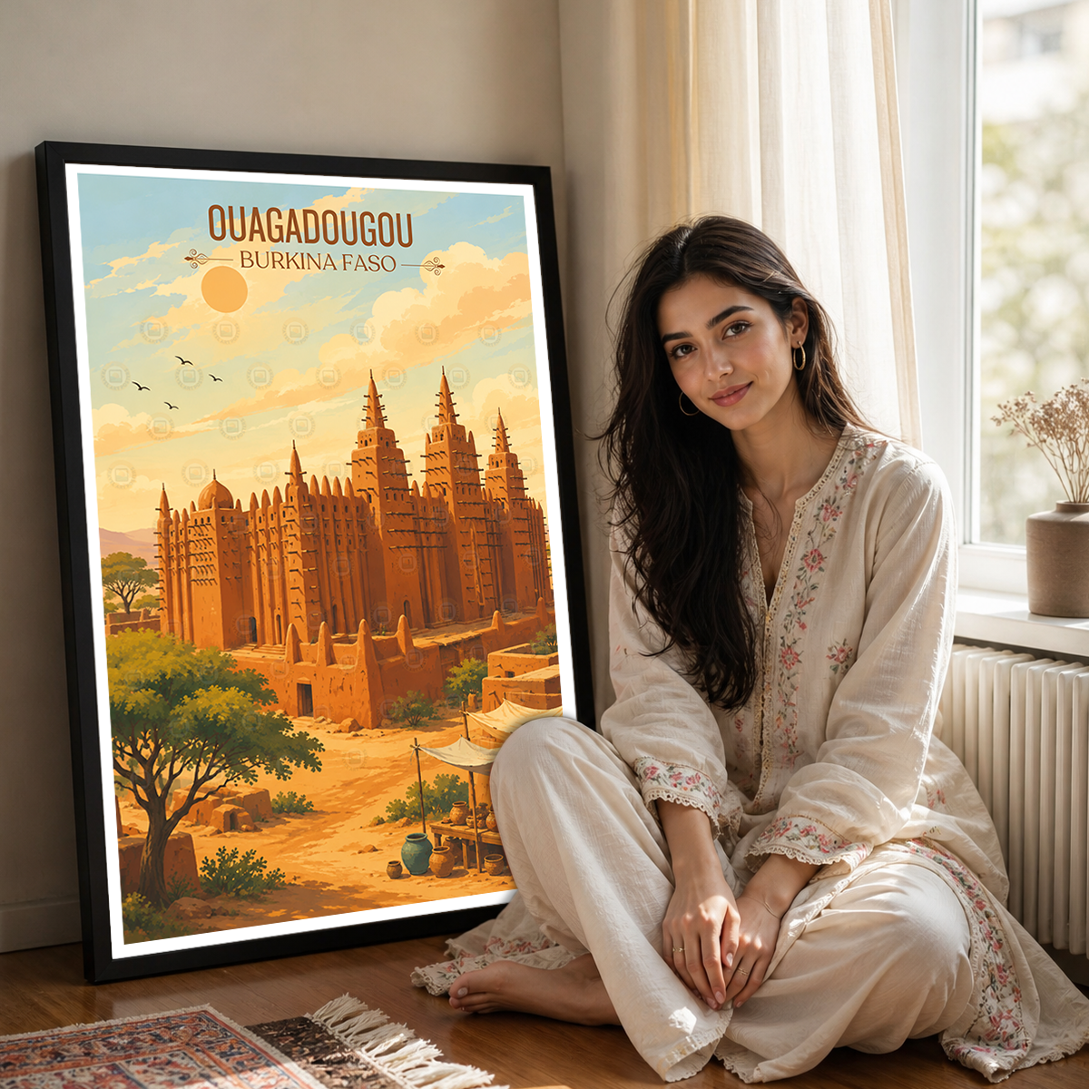 Ouagadougou - Burkina Faso - Travel Wall Poster Print Home Deco - Travel Art Poster Print