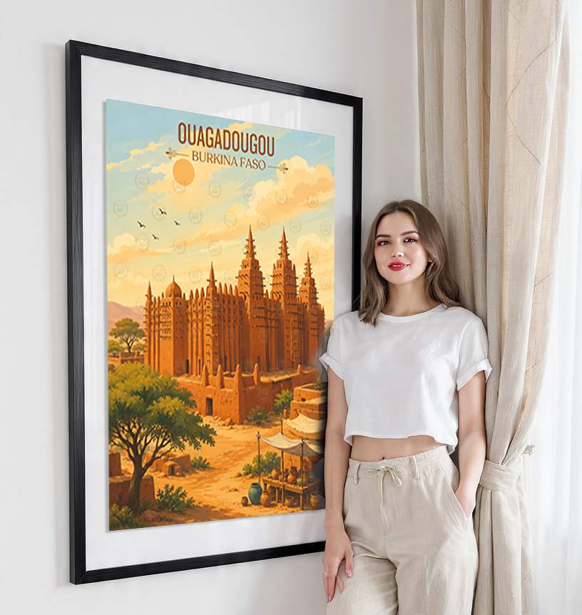 Ouagadougou - Burkina Faso - Travel Wall Poster Print Home Deco - Travel Art Poster Print