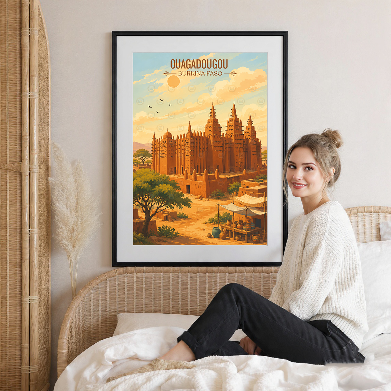 Ouagadougou - Burkina Faso - Travel Wall Poster Print Home Deco - Travel Art Poster Print