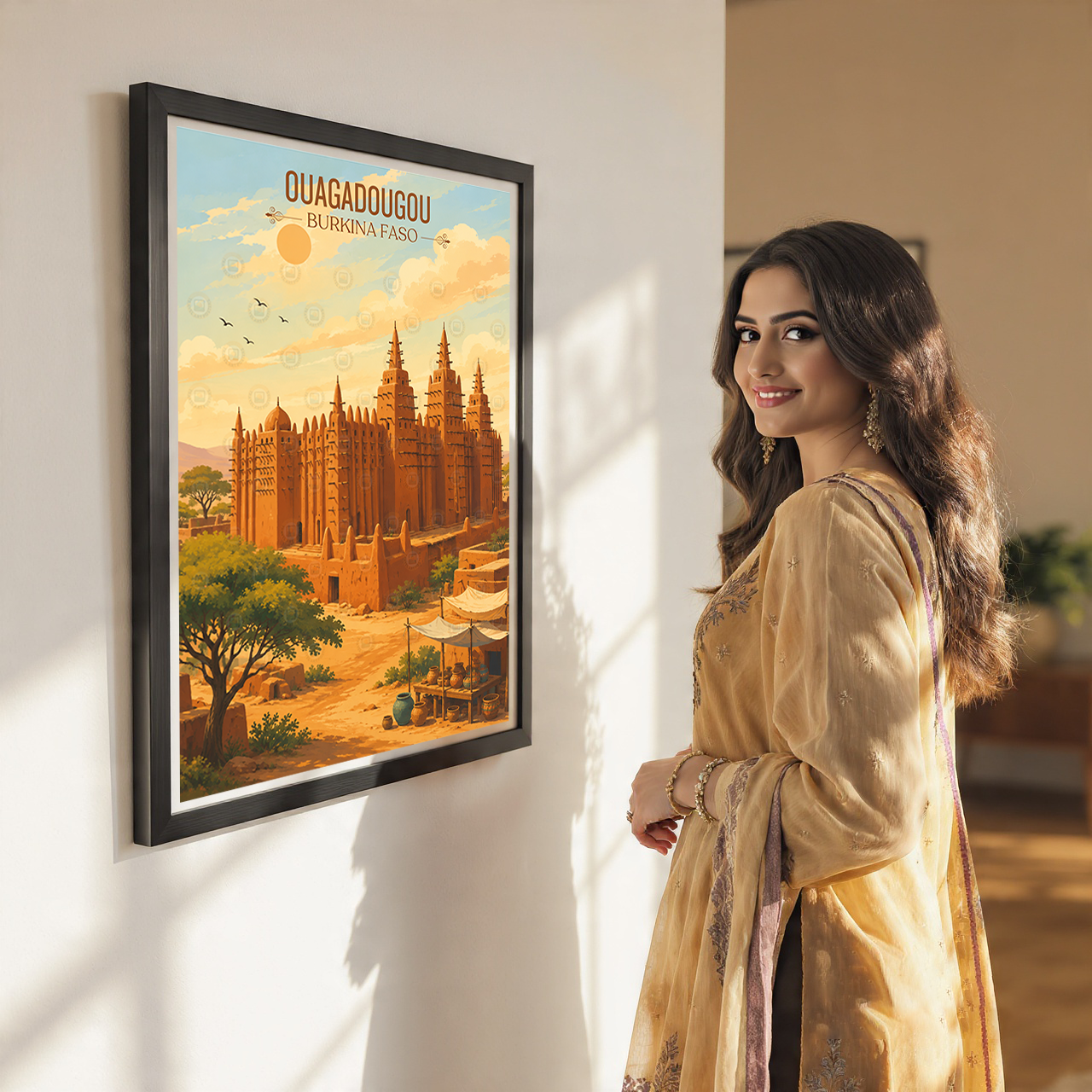 Ouagadougou - Burkina Faso - Travel Wall Poster Print Home Deco - Travel Art Poster Print