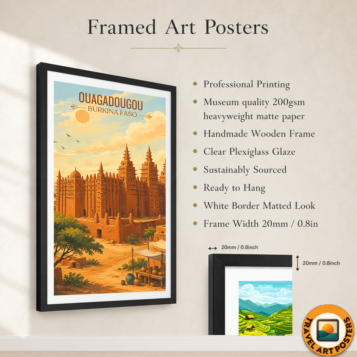 Ouagadougou - Burkina Faso - Travel Wall Poster Print Home Deco - Travel Art Poster Print