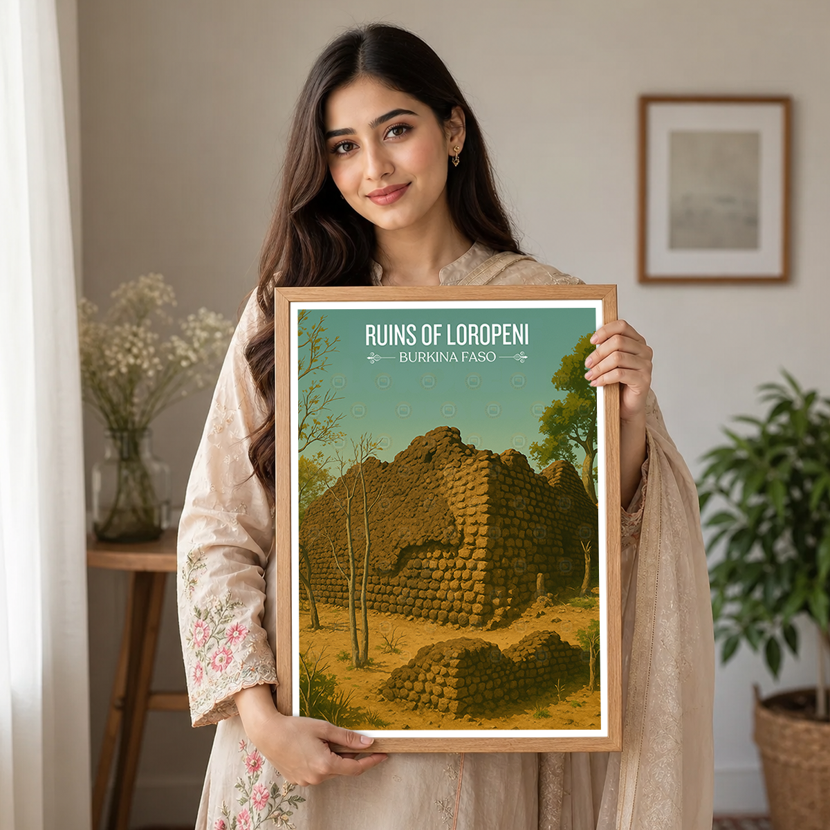Ruins of Loropeni- Burkina Faso - Travel Wall Poster Print Home Deco - Travel Art Poster Print