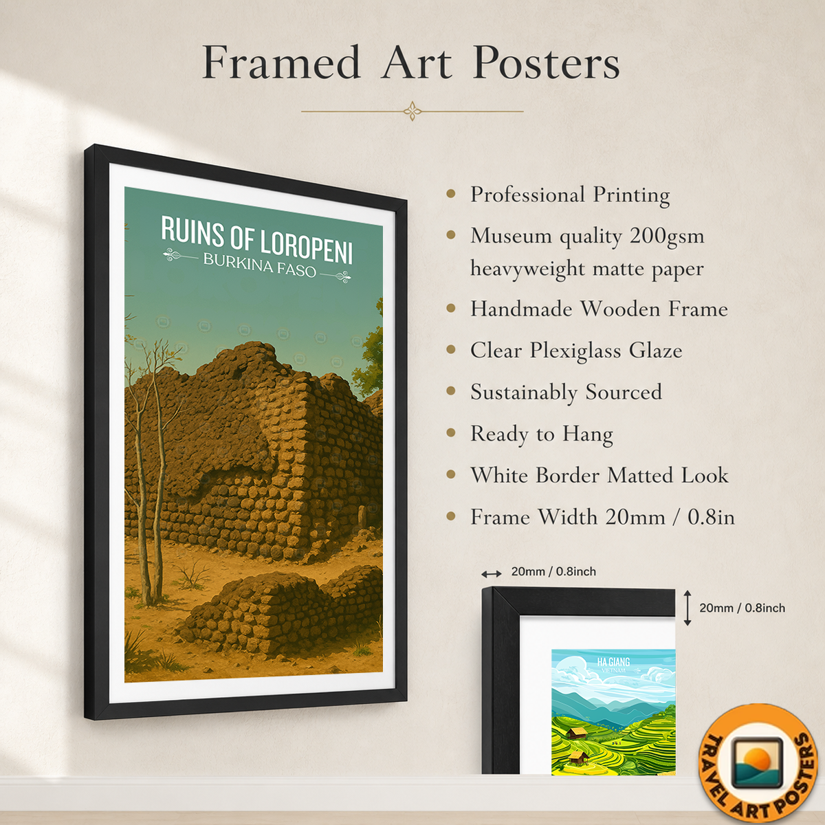 Ruins of Loropeni- Burkina Faso - Travel Wall Poster Print Home Deco - Travel Art Poster Print