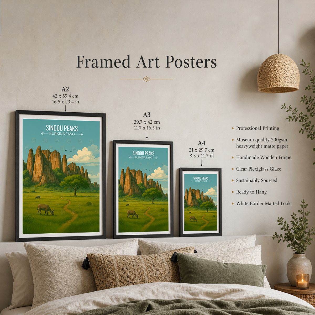 Sindou Peaks - Burkina Faso - Travel Wall Poster Print Home Deco - Travel Art Poster Print