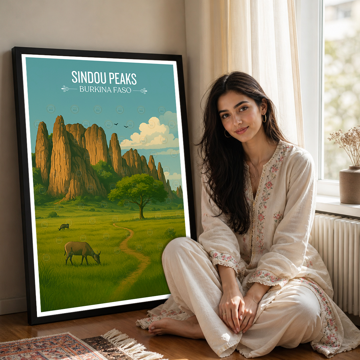 Sindou Peaks - Burkina Faso - Travel Wall Poster Print Home Deco - Travel Art Poster Print