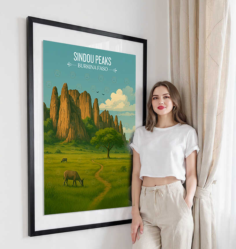 Sindou Peaks - Burkina Faso - Travel Wall Poster Print Home Deco - Travel Art Poster Print