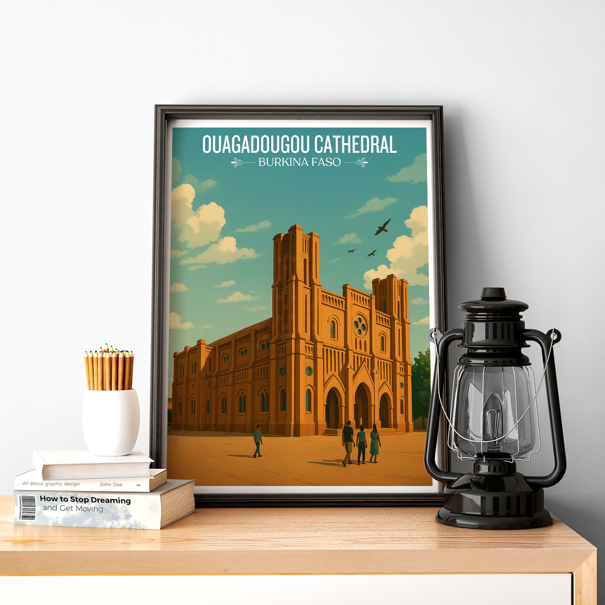 Ouagadougou Cathedral - Burkina Faso - Travel Wall Poster Print Home Deco - Travel Art Poster Print