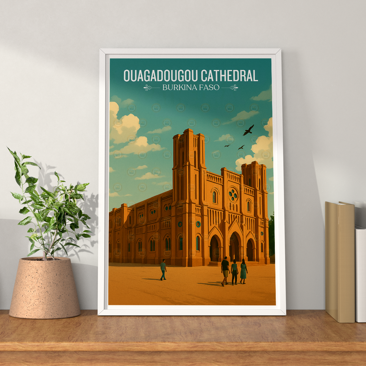 Ouagadougou Cathedral - Burkina Faso - Travel Wall Poster Print Home Deco - Travel Art Poster Print