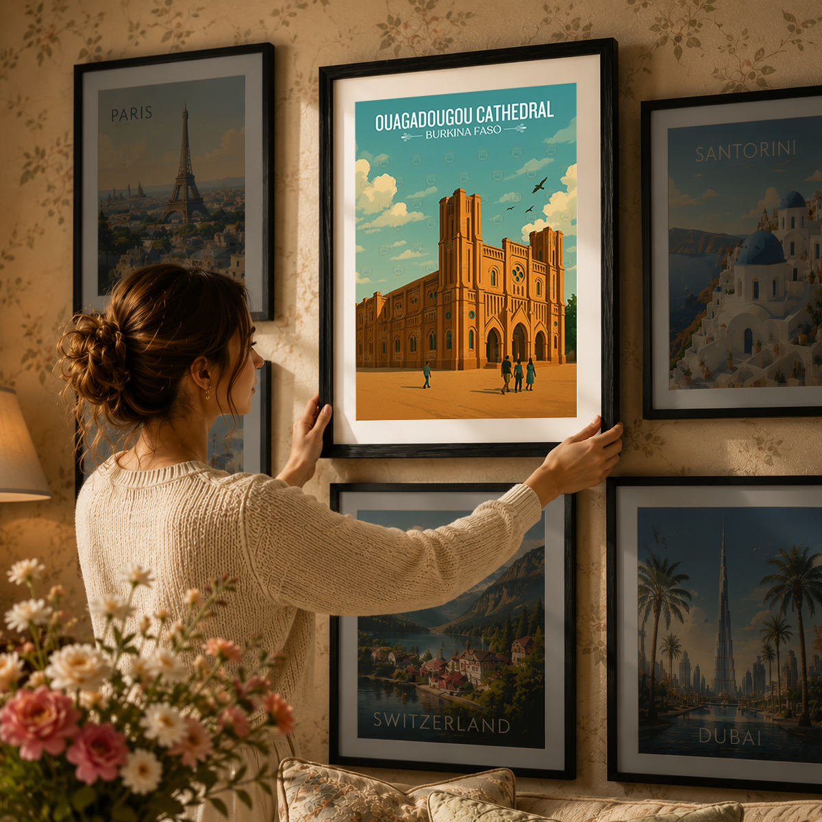 Ouagadougou Cathedral - Burkina Faso - Travel Wall Poster Print Home Deco - Travel Art Poster Print