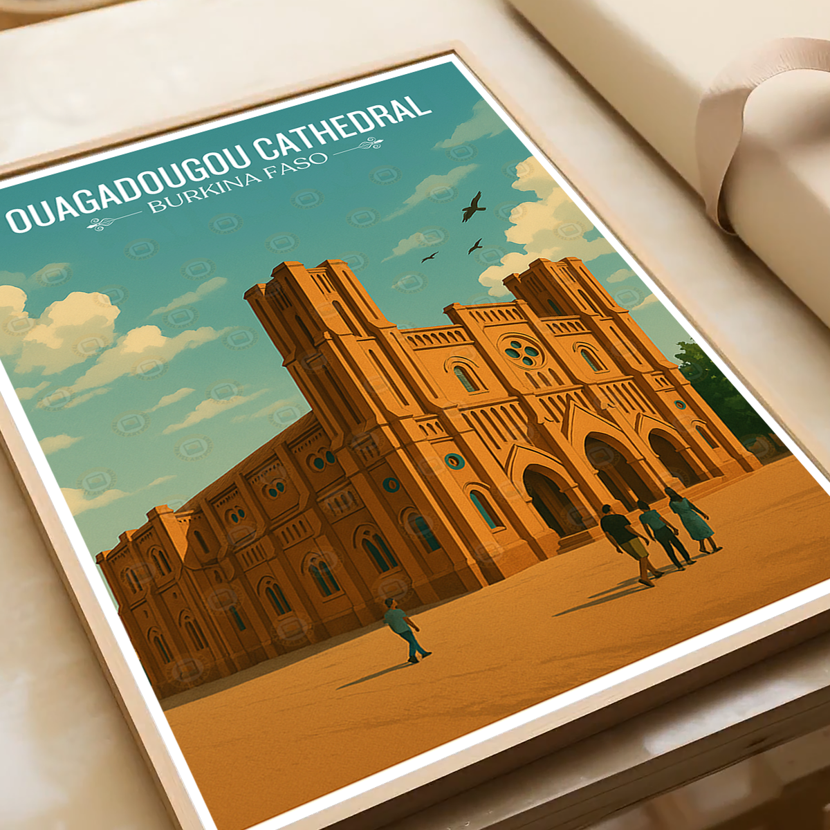 Ouagadougou Cathedral - Burkina Faso - Travel Wall Poster Print Home Deco - Travel Art Poster Print