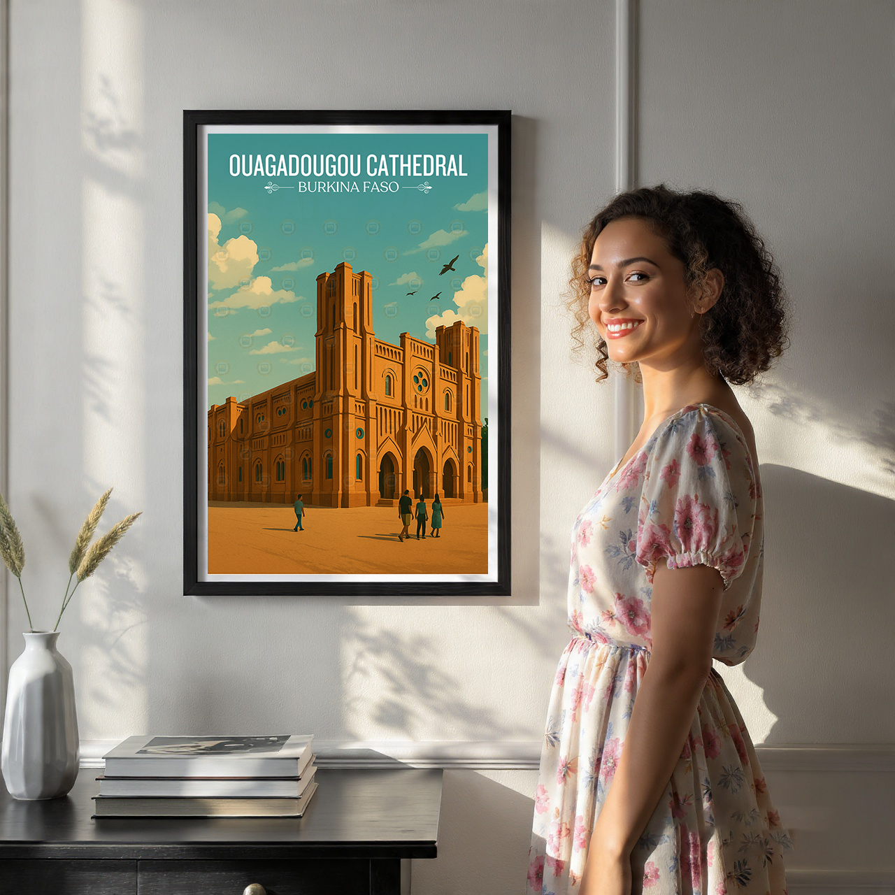 Ouagadougou Cathedral - Burkina Faso - Travel Wall Poster Print Home Deco - Travel Art Poster Print