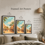 Ouagadougou travel poster – artwork presentation view 3