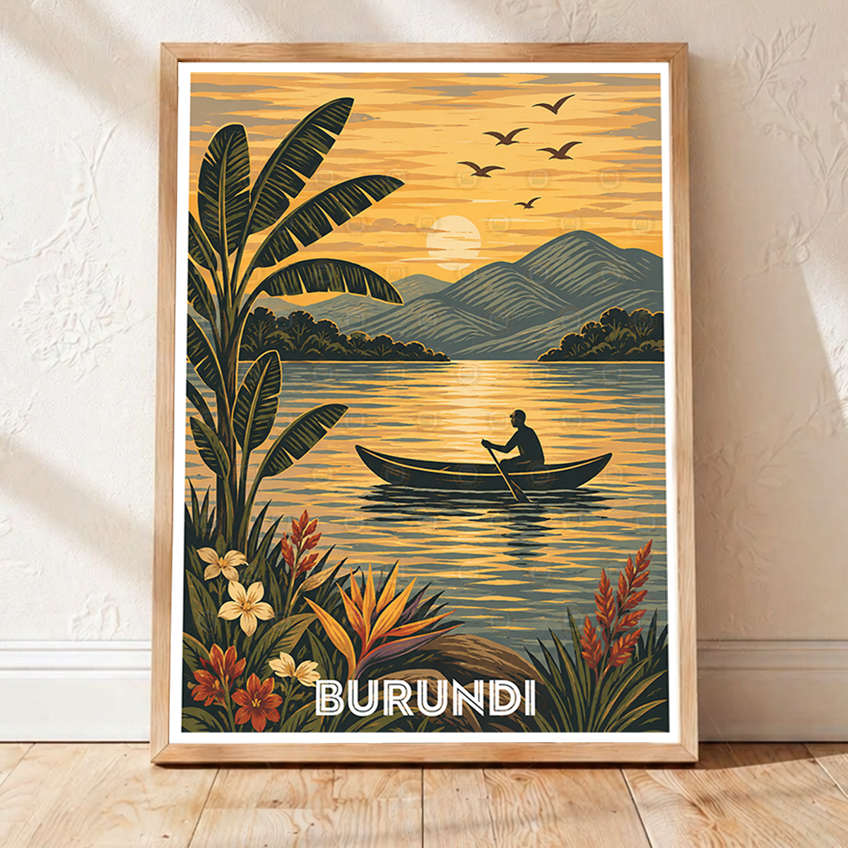 Burundi - Travel Art Print Wall Deco Poster - Travel Art Poster Print
