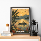 Burundi - Travel Art Print Wall Deco Poster - Travel Art Poster Print