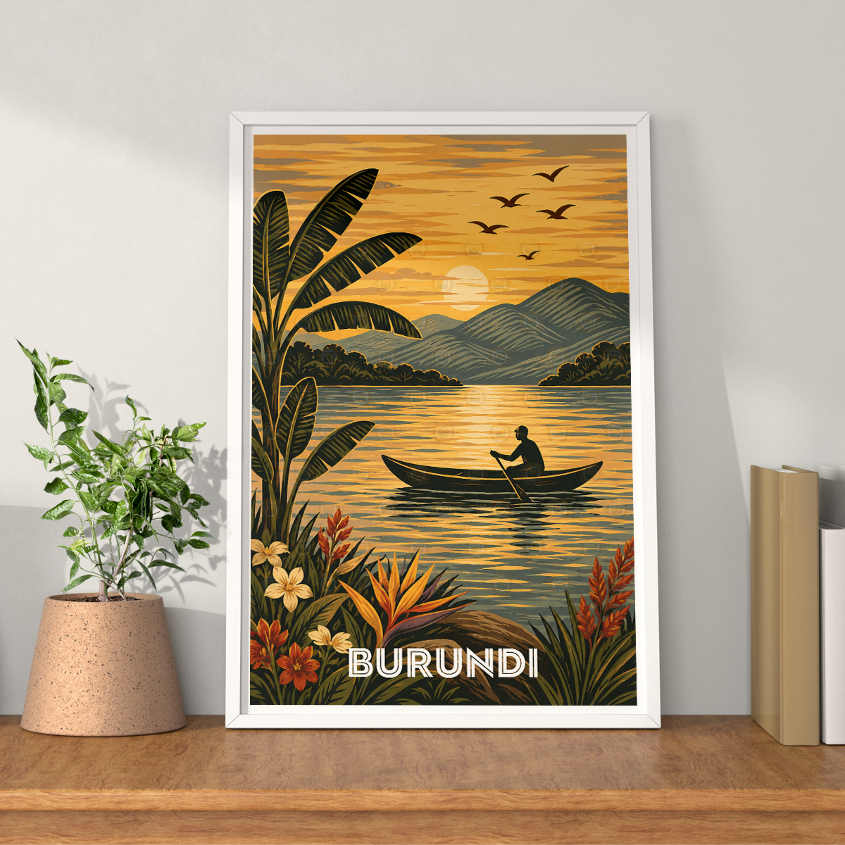 Burundi - Travel Art Print Wall Deco Poster - Travel Art Poster Print