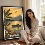 Burundi - Travel Art Print Wall Deco Poster - Travel Art Poster Print