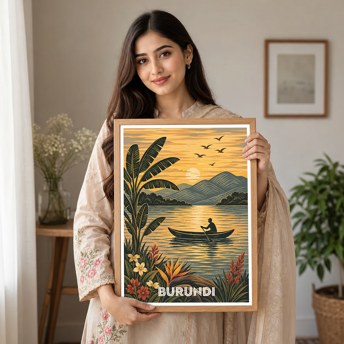 Burundi - Travel Art Print Wall Deco Poster - Travel Art Poster Print
