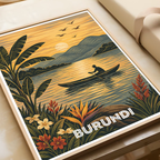 Burundi - Travel Art Print Wall Deco Poster - Travel Art Poster Print