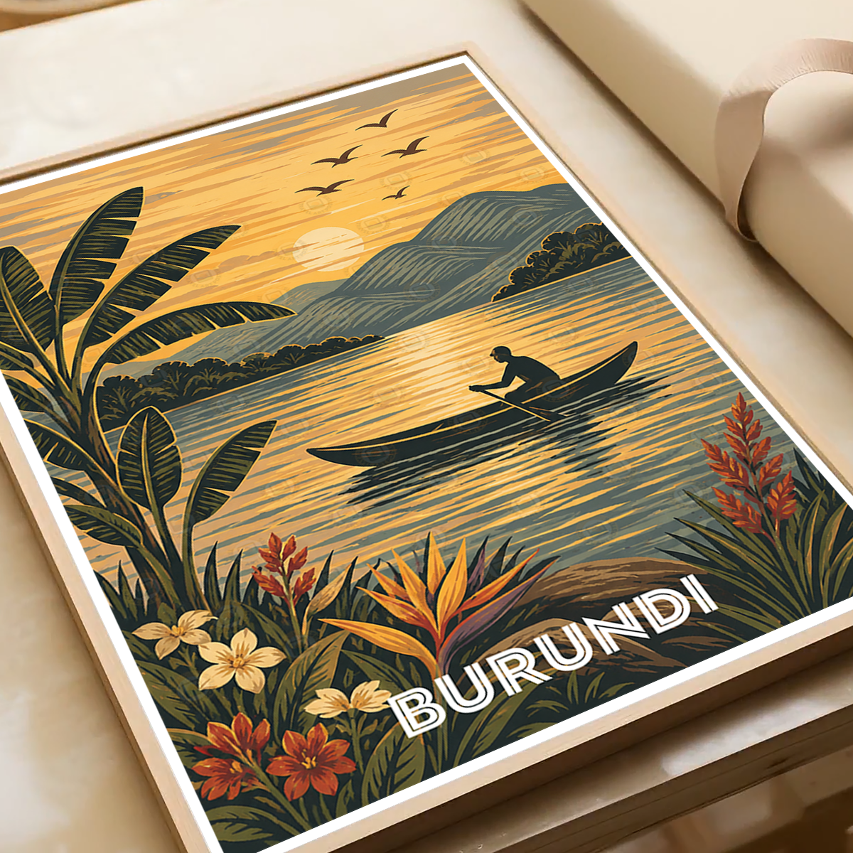 Burundi - Travel Art Print Wall Deco Poster - Travel Art Poster Print