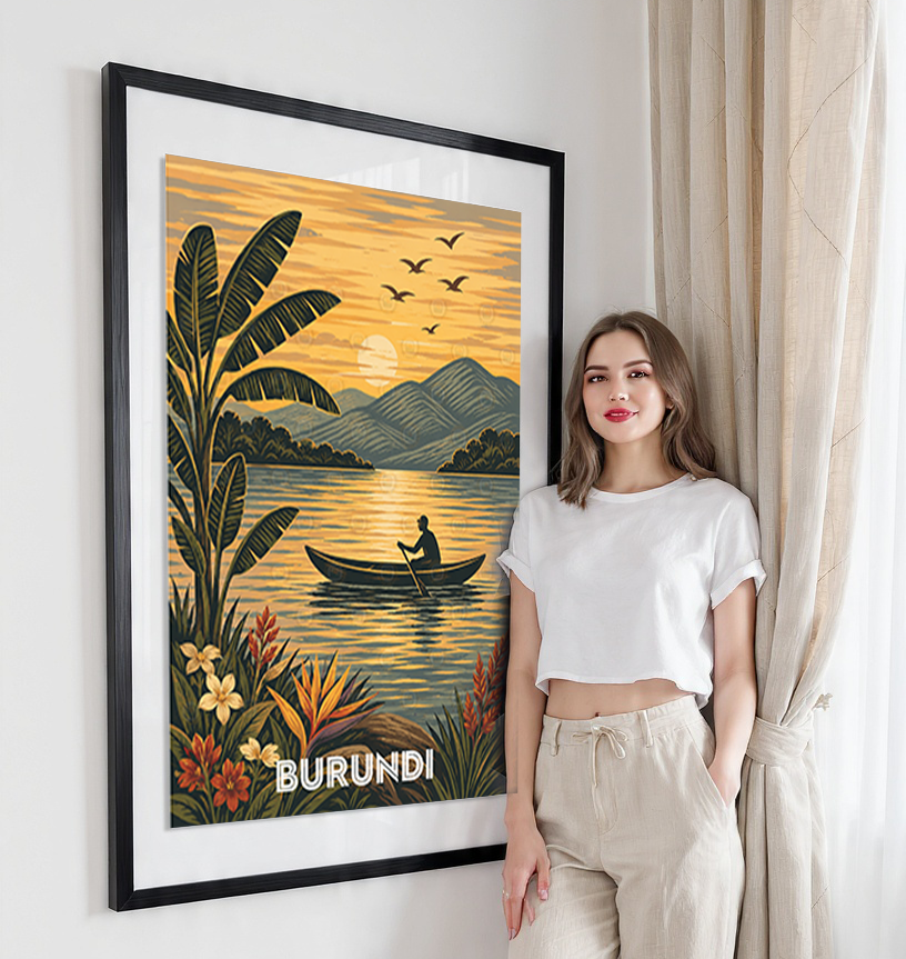 Burundi - Travel Art Print Wall Deco Poster - Travel Art Poster Print
