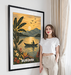 Burundi - Travel Art Print Wall Deco Poster - Travel Art Poster Print