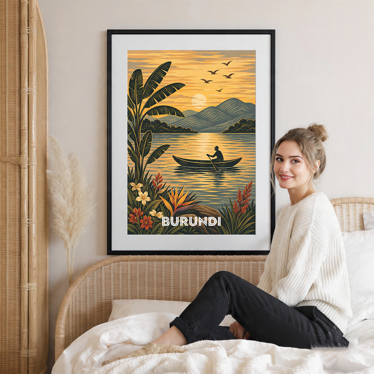Burundi - Travel Art Print Wall Deco Poster - Travel Art Poster Print