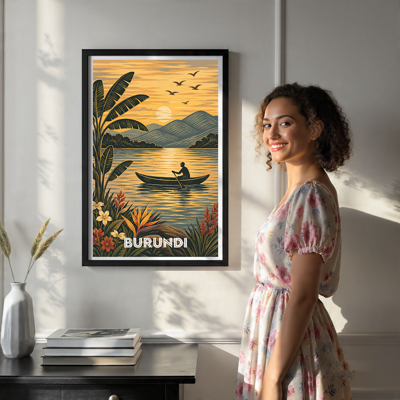 Burundi - Travel Art Print Wall Deco Poster - Travel Art Poster Print