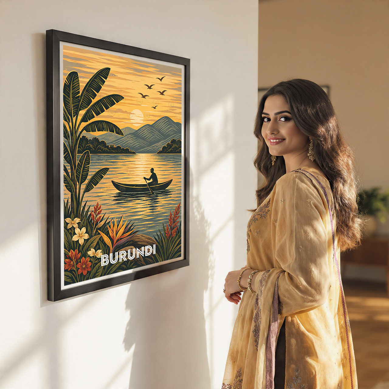 Burundi - Travel Art Print Wall Deco Poster - Travel Art Poster Print