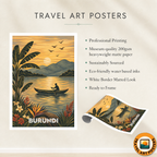 Burundi - Travel Art Print Wall Deco Poster - Travel Art Poster Print