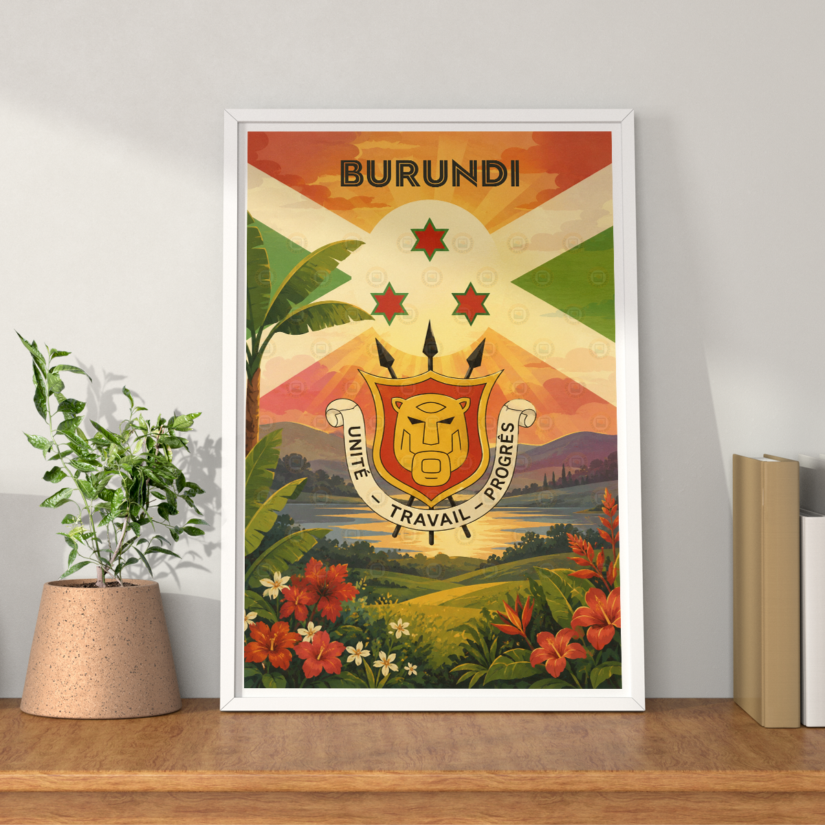 Burundi - Travel Art Print Wall Deco Poster - Travel Art Poster Print