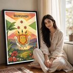 Burundi - Travel Art Print Wall Deco Poster - Travel Art Poster Print