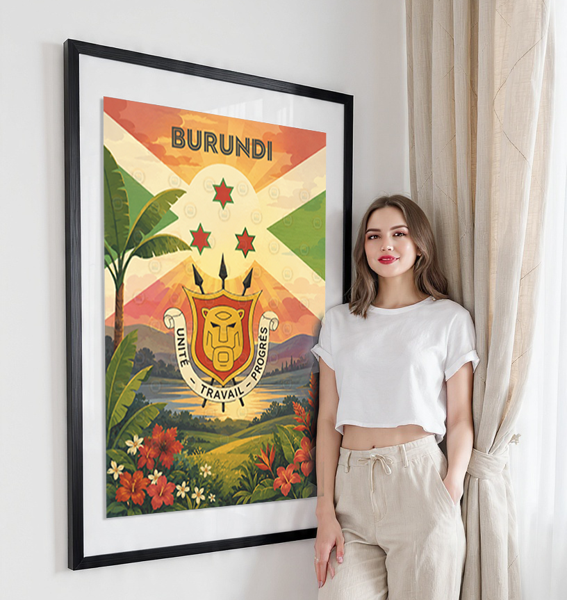 Burundi - Travel Art Print Wall Deco Poster - Travel Art Poster Print