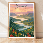 Burundi - Travel Art Print Wall Deco Poster - Travel Art Poster Print