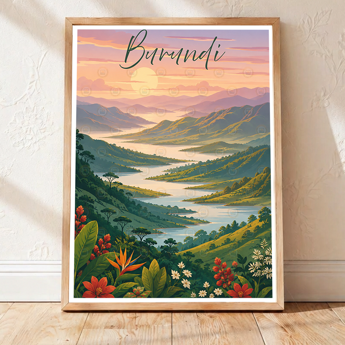 Burundi - Travel Art Print Wall Deco Poster - Travel Art Poster Print