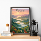 Burundi - Travel Art Print Wall Deco Poster - Travel Art Poster Print