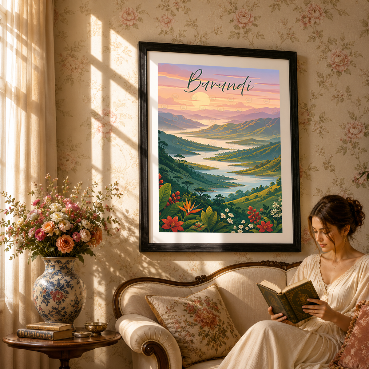 Burundi - Travel Art Print Wall Deco Poster - Travel Art Poster Print