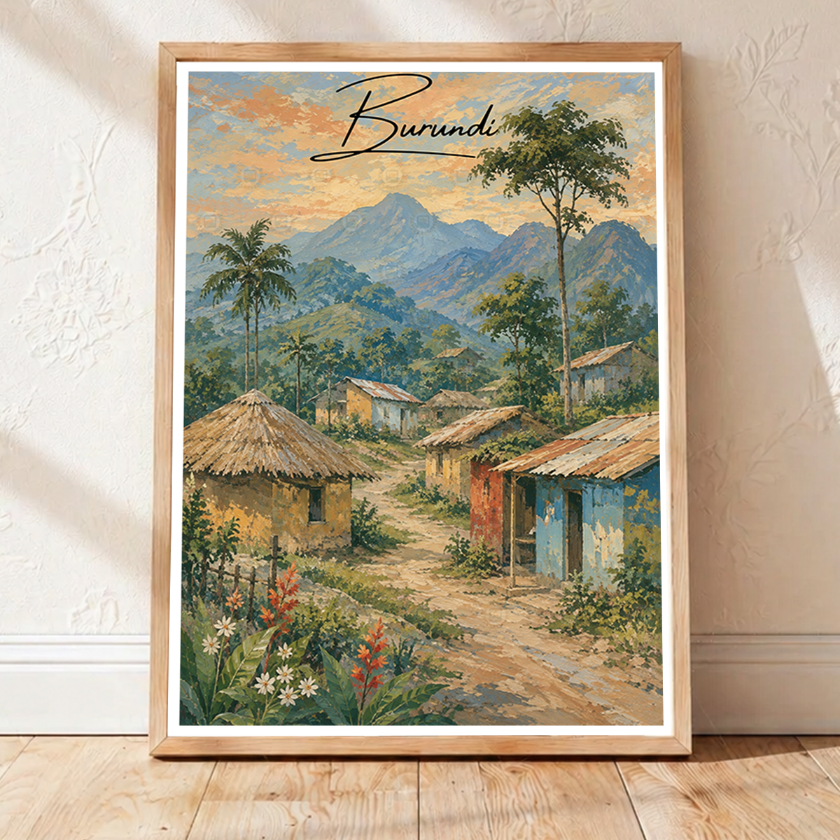 Burundi - Travel Art Print Wall Deco Poster - Travel Art Poster Print