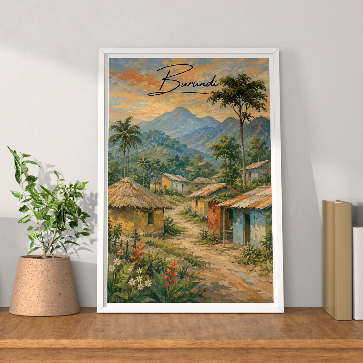 Burundi - Travel Art Print Wall Deco Poster - Travel Art Poster Print