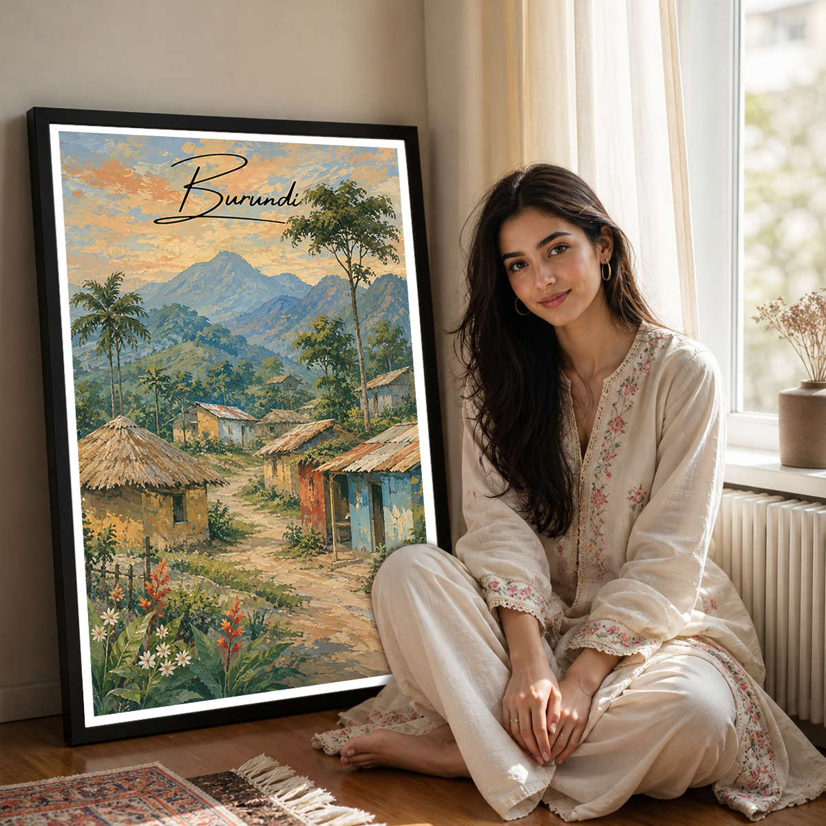 Burundi - Travel Art Print Wall Deco Poster - Travel Art Poster Print