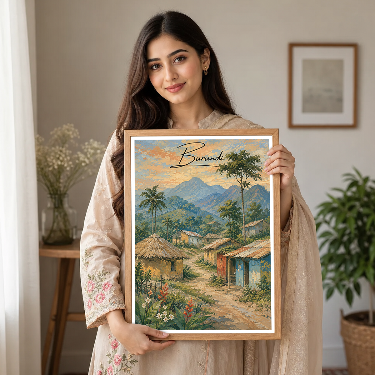 Burundi - Travel Art Print Wall Deco Poster - Travel Art Poster Print