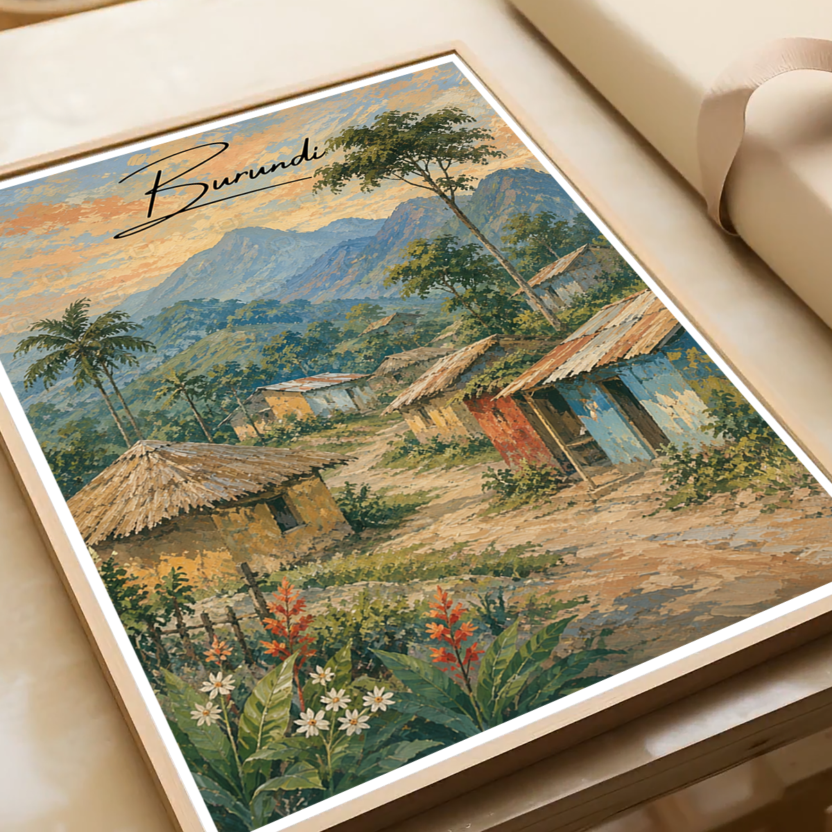 Burundi - Travel Art Print Wall Deco Poster - Travel Art Poster Print