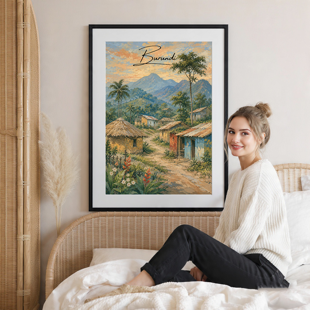 Burundi - Travel Art Print Wall Deco Poster - Travel Art Poster Print