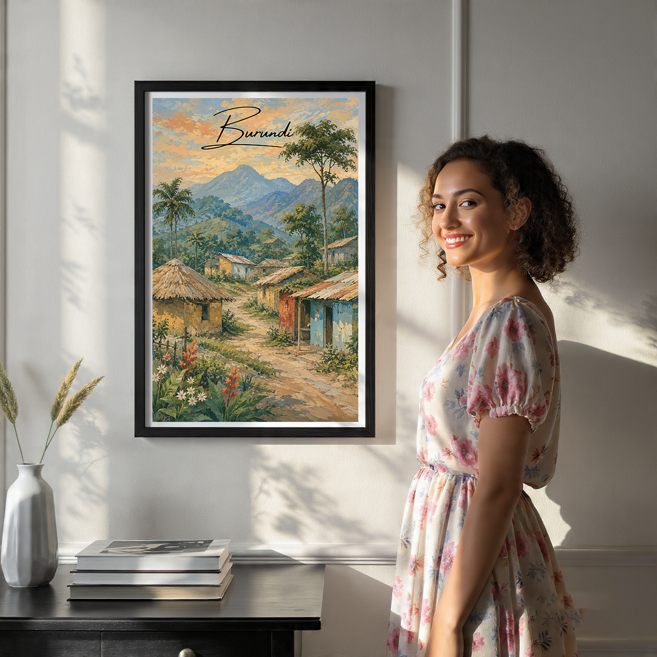 Burundi - Travel Art Print Wall Deco Poster - Travel Art Poster Print