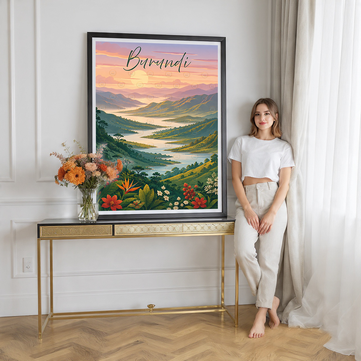 Burundi - Travel Art Print Wall Deco Poster - Travel Art Poster Print