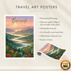 Burundi - Travel Art Print Wall Deco Poster - Travel Art Poster Print