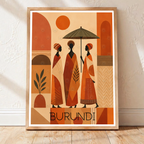 Burundi - Travel Art Print Wall Deco Poster - Travel Art Poster Print