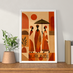 Burundi - Travel Art Print Wall Deco Poster - Travel Art Poster Print