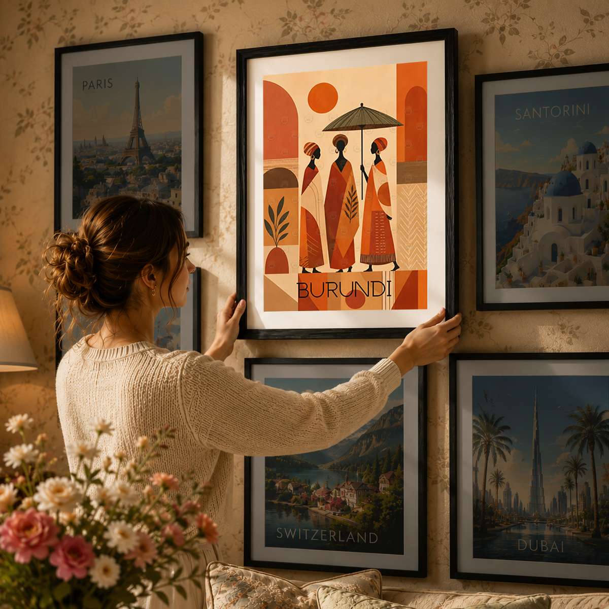 Burundi - Travel Art Print Wall Deco Poster - Travel Art Poster Print