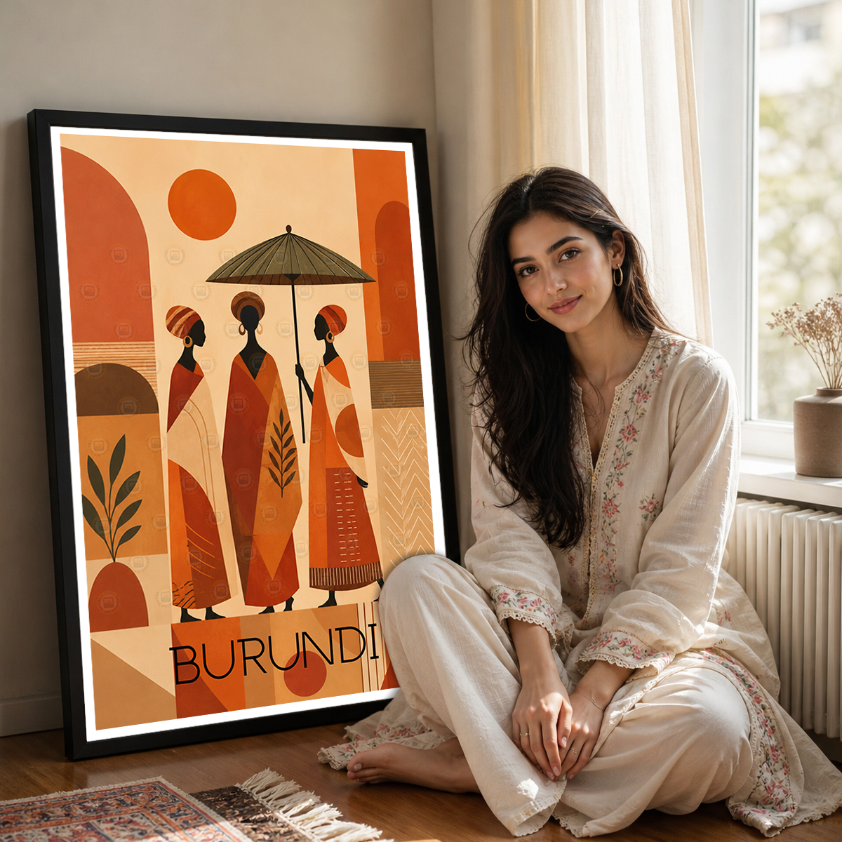Burundi - Travel Art Print Wall Deco Poster - Travel Art Poster Print